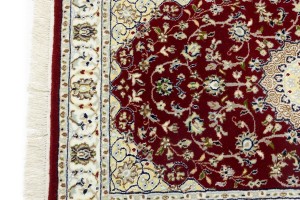 Red Floral 3X8 Indo-Nain Oriental Runner Rug