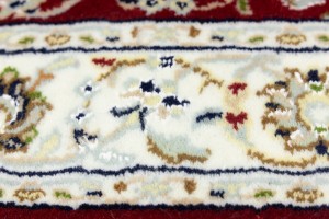 Red Floral 3X8 Indo-Nain Oriental Runner Rug