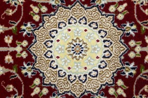 Red Floral 3X8 Indo-Nain Oriental Runner Rug