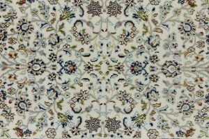 Cream Floral 3X13 Indo-Nain Oriental Runner Rug
