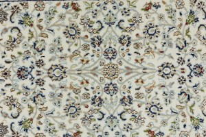 Cream Floral 3X13 Indo-Nain Oriental Runner Rug