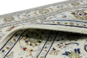 Cream Floral 3X13 Indo-Nain Oriental Runner Rug