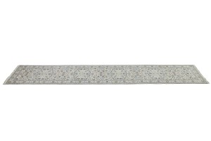 Cream Floral 3X13 Indo-Nain Oriental Runner Rug