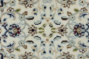 Cream Floral 3X13 Indo-Nain Oriental Runner Rug