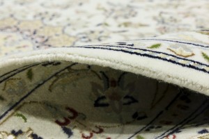 Cream Floral 5X8 Indo-Nain Oriental Rug