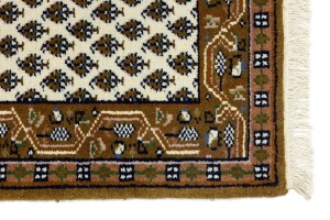 Cream Floral 2X3 Indo Botemir Oriental Rug