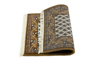 Cream Floral 2X3 Indo Botemir Oriental Rug
