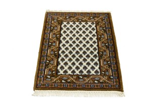 Cream Floral 2X3 Indo Botemir Oriental Rug