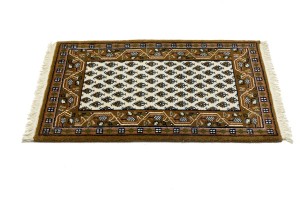 Cream Floral 2X3 Indo Botemir Oriental Rug