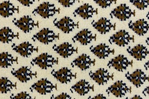 Cream Floral 2X3 Indo Botemir Oriental Rug