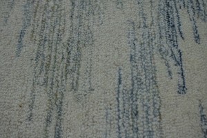 Blue & Cream Hand-Tufted 5X8 Modern Rug