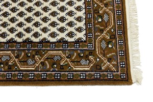 Cream Floral 2'5X4'8 Indo Botemir Oriental Rug
