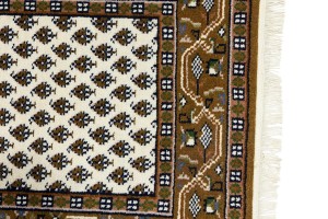 Cream Floral 2'5X4'8 Indo Botemir Oriental Rug