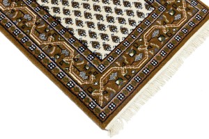Cream Floral 2'5X4'8 Indo Botemir Oriental Rug