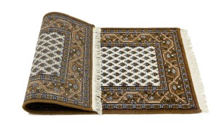 Cream Floral 2'5X4'8 Indo Botemir Oriental Rug