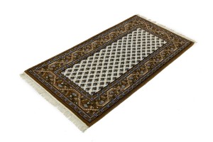 Cream Floral 2'5X4'8 Indo Botemir Oriental Rug