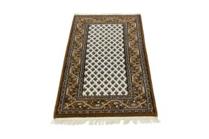 Cream Floral 2'5X4'8 Indo Botemir Oriental Rug