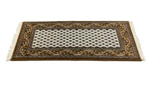 Cream Floral 2'5X4'8 Indo Botemir Oriental Rug
