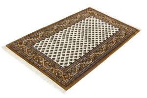 Cream Floral 3X5 Indo Botemir Oriental Rug