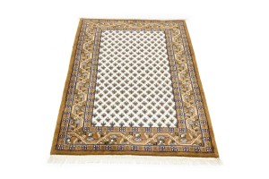 Cream Floral 3X5 Indo Botemir Oriental Rug