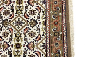 Cream Floral Tribal 3X5 Indo-Bidjar Oriental Rug