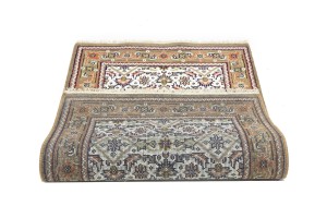 Cream Floral Tribal 3X5 Indo-Bidjar Oriental Rug
