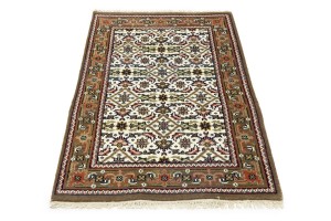 Cream Floral Tribal 3X5 Indo-Bidjar Oriental Rug