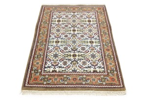 Cream Floral Tribal 3X5 Indo-Bidjar Oriental Rug
