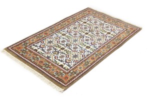 Cream Floral Tribal 3X5 Indo-Bidjar Oriental Rug