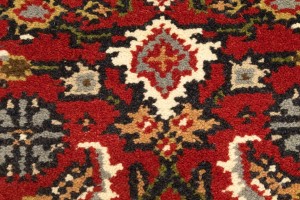Red Floral Tribal 3X5'5 Indo-Bidjar Oriental Rug