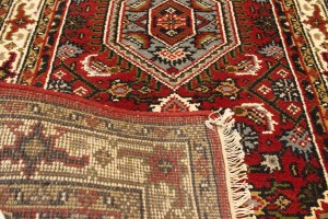 Red Floral Tribal 3X5'5 Indo-Bidjar Oriental Rug