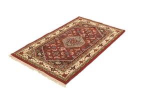 Red Floral Tribal 3X5'5 Indo-Bidjar Oriental Rug