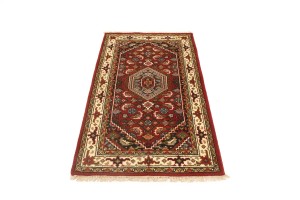 Red Floral Tribal 3X5'5 Indo-Bidjar Oriental Rug
