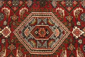 Red Floral Tribal 3X5'5 Indo-Bidjar Oriental Rug