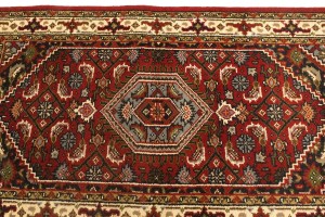 Red Floral Tribal 3X5'5 Indo-Bidjar Oriental Rug