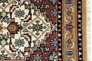 Cream Floral Tribal 3X5'6 Indo-Bidjar Oriental Rug