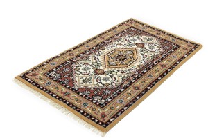 Cream Floral Tribal 3X5'6 Indo-Bidjar Oriental Rug