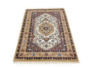 Cream Floral Tribal 3X5'6 Indo-Bidjar Oriental Rug