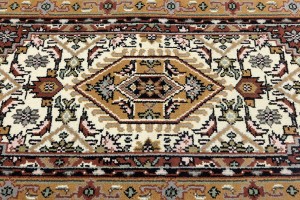 Cream Floral Tribal 3X5'6 Indo-Bidjar Oriental Rug