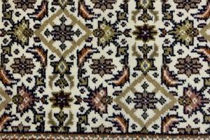 Cream Floral Tribal 3X5 Indo-Bidjar Oriental Rug