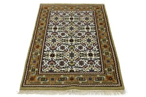 Cream Floral Tribal 3X5 Indo-Bidjar Oriental Rug