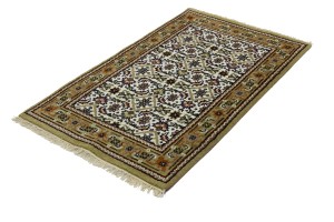 Cream Floral Tribal 3X5 Indo-Bidjar Oriental Rug