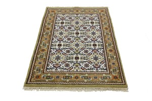 Cream Floral Tribal 3X5 Indo-Bidjar Oriental Rug