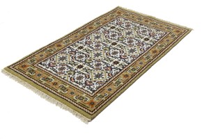 Cream Floral Tribal 3X5 Indo-Bidjar Oriental Rug