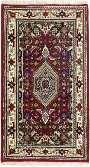 Red Floral Tribal 3'2X5'6 Indo-Bidjar Oriental Rug