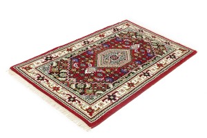Red Floral Tribal 3'2X5'6 Indo-Bidjar Oriental Rug