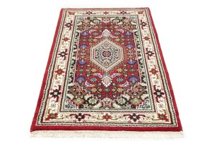 Red Floral Tribal 3'2X5'6 Indo-Bidjar Oriental Rug