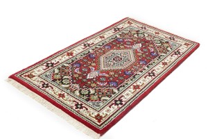 Red Floral Tribal 3'2X5'6 Indo-Bidjar Oriental Rug