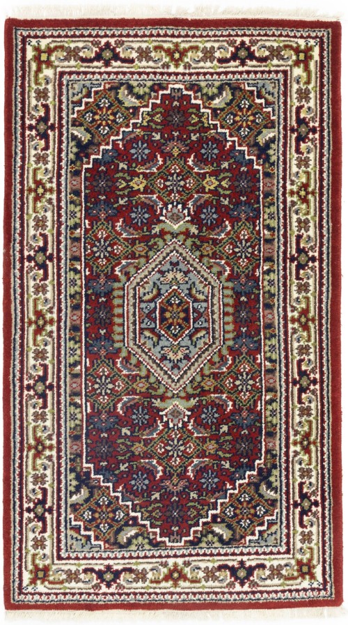 Red Floral Tribal 3'2X5'4 Indo-Bidjar Oriental Rug