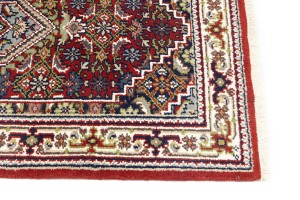 Red Floral Tribal 3'2X5'4 Indo-Bidjar Oriental Rug